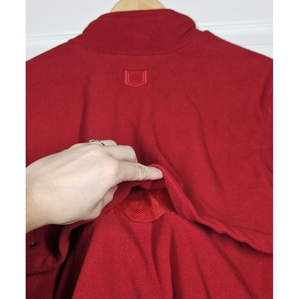 ScotteVest 1/4 Zip Microfleece Pullover Mens S Red Travel Outdoor TEC Vented - Picture 10 of 13